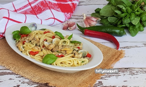 Cremige Spaghetti mit Venusmuscheln