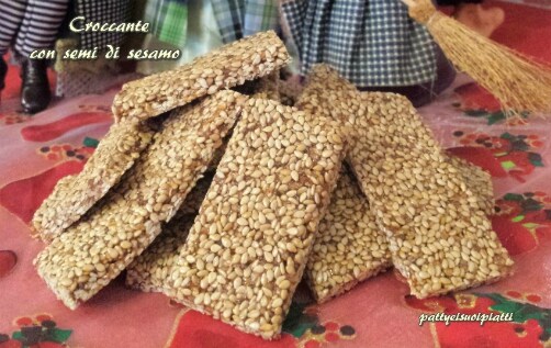 Krokant mit Sesamsamen