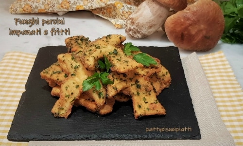 Panierte und frittierte Steinpilze