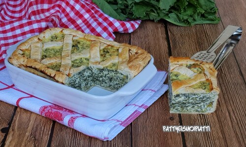 Blätterteigkuchen mit Mangold und Ricotta