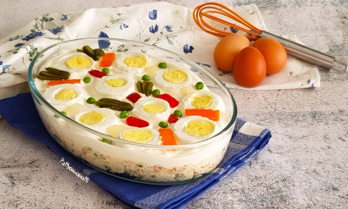 Hausgemachter Russischer Salat