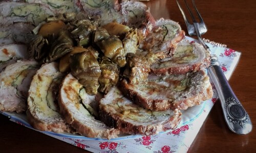 Gefüllte Kaninchenrolle