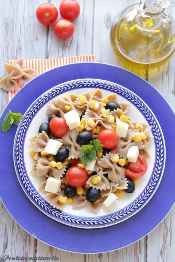 Kalter Vollkornnudelsalat