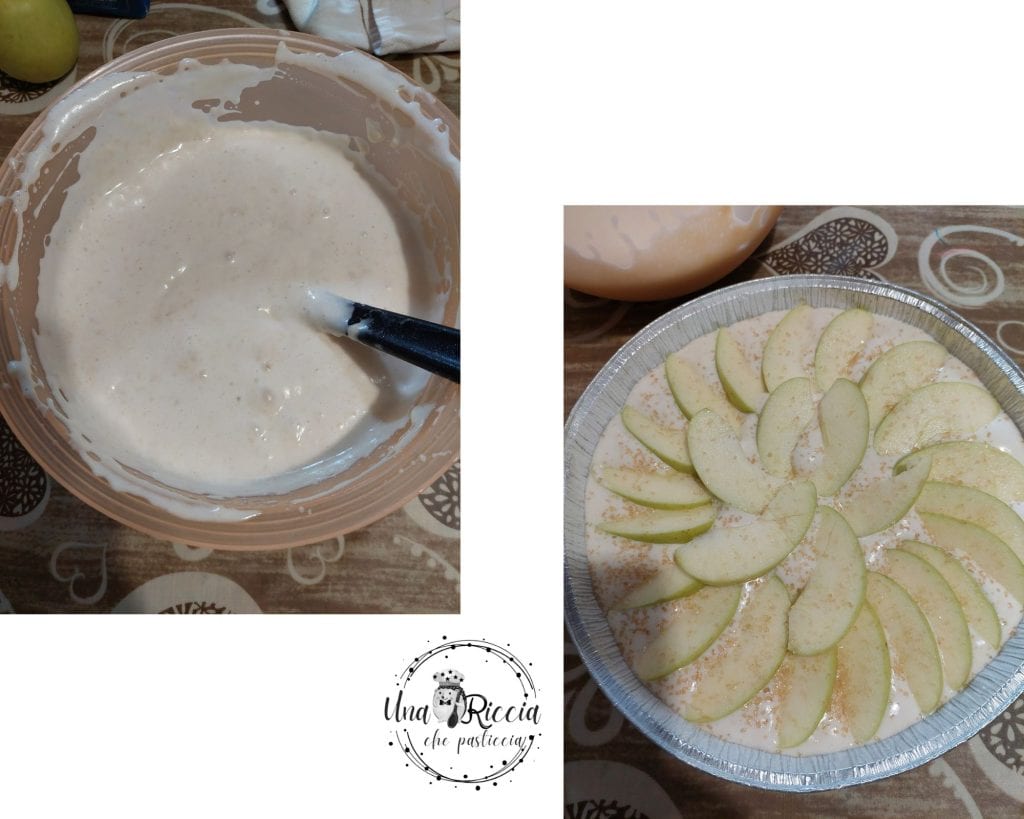 Form und Dekoration Apfelkuchen