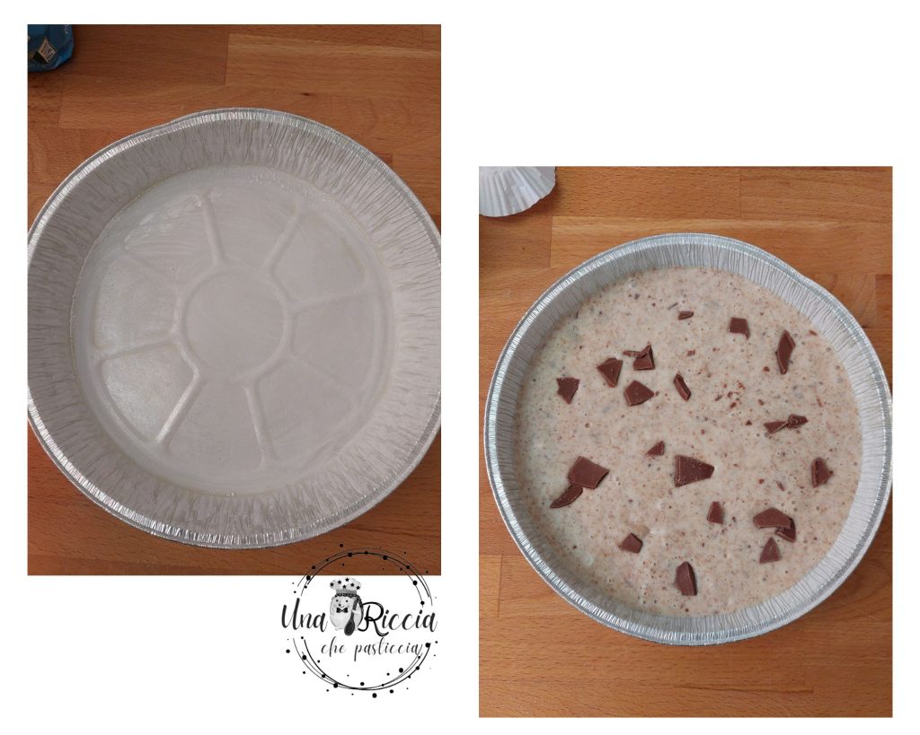 Form Vollkornkuchen mit Aquafaba und Schokolade