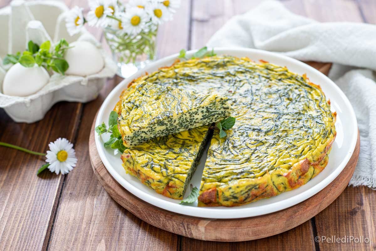 Frittata mit Mönchsbart und Ricotta