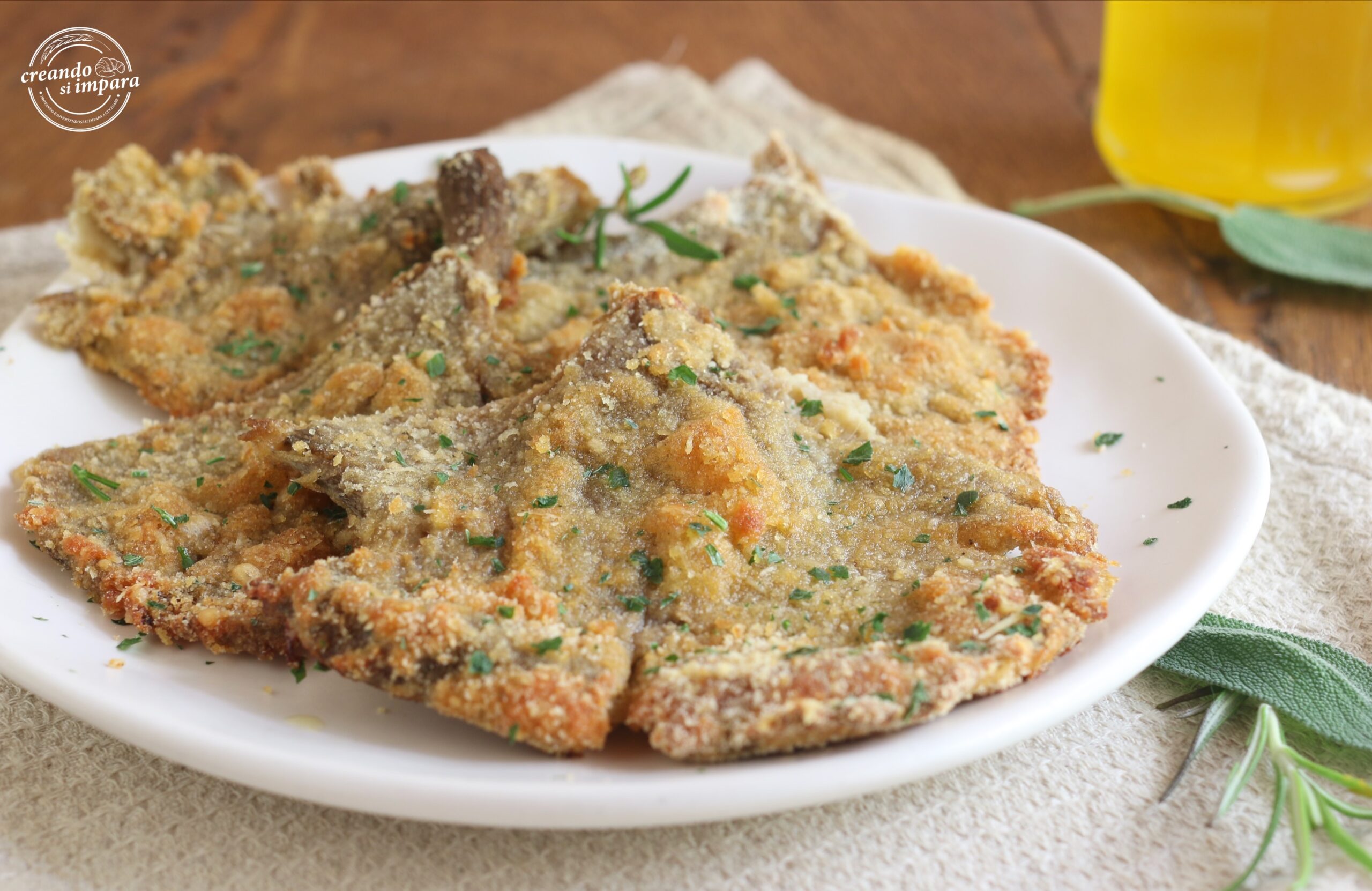 Gebratene Pilzschnitzel im Ofen