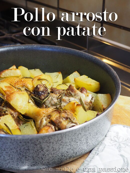 Gebratenes Hähnchen mit Kartoffeln