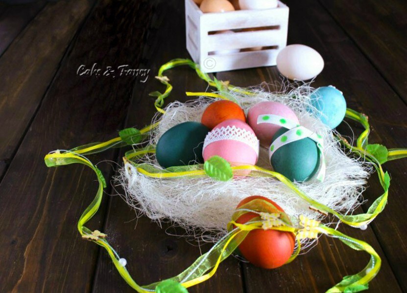 Gefärbte Eier für Ostern