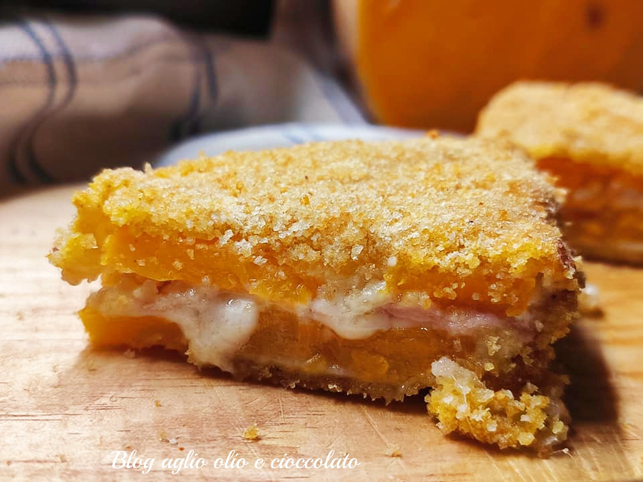 GEFÜLLTE KÜRBIS-SCHNITZEL IN DER HEISSLUFTFRITTEUSE