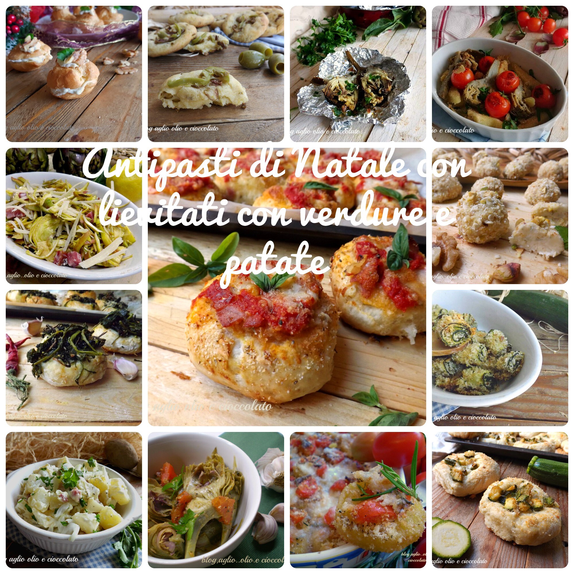 GEFÜLLTE WEIHNACHTSVORSPEISEN MIT GEMÜSE UND KARTOFFELN