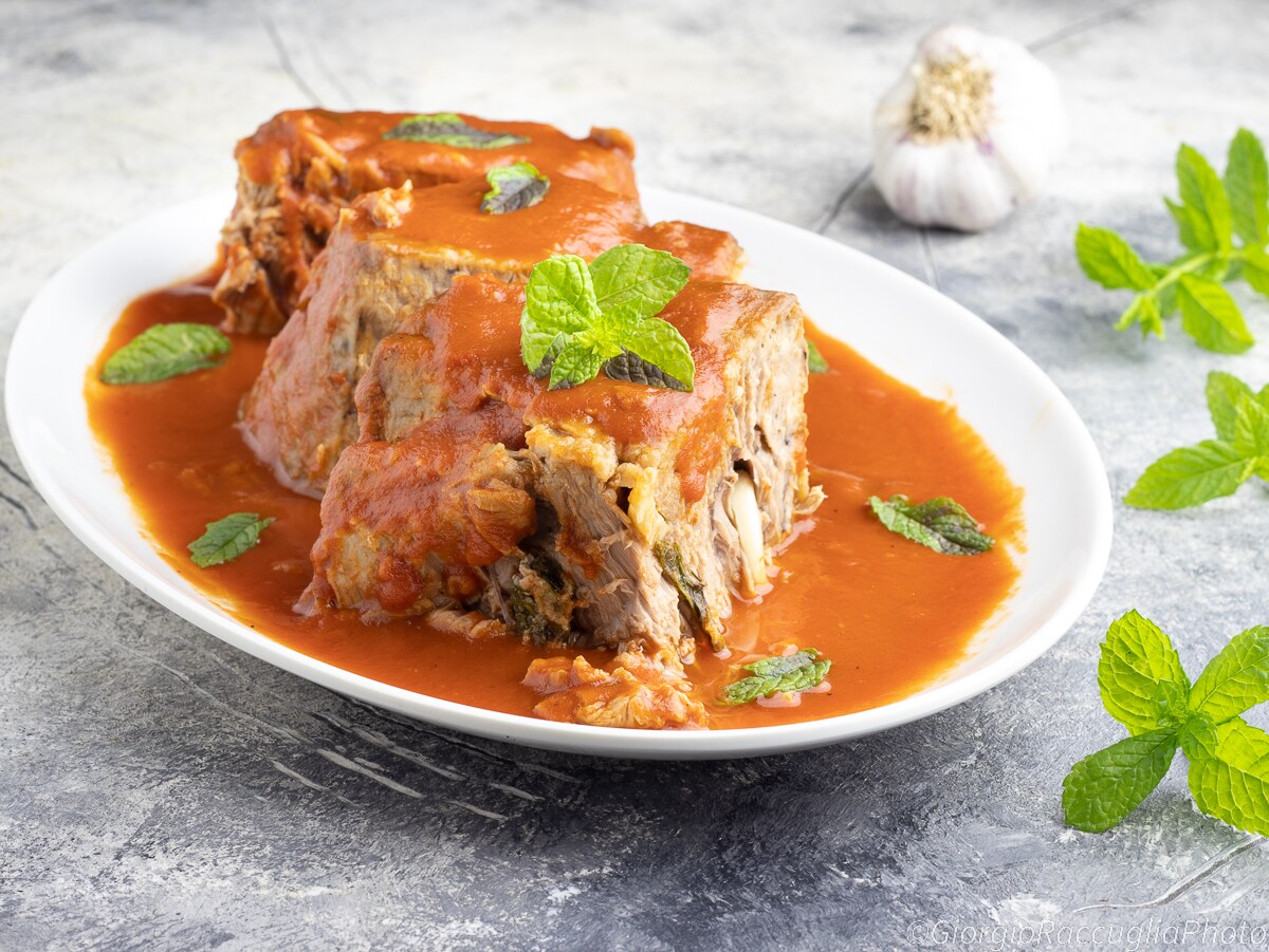Rezept für sizilianischen gefüllten Thunfisch
