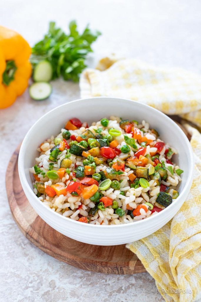 Reissalat mit Gemüse