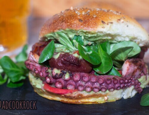 Gourmet-Oktopus-Hamburger