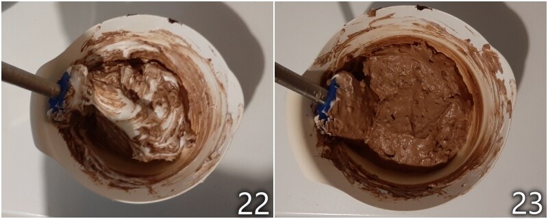 h. Eiweiße unterheben, um die SchokoKaffee-Mousse zu erhalten