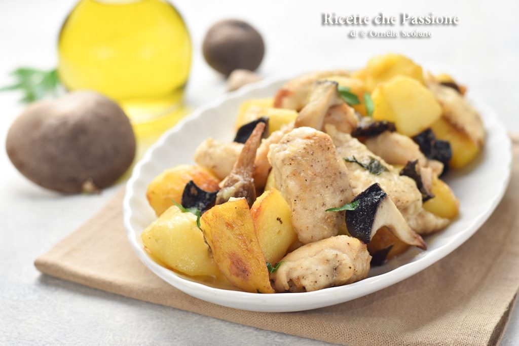 Rezept Hähnchen mit Kartoffeln und Kräuterseitlingen