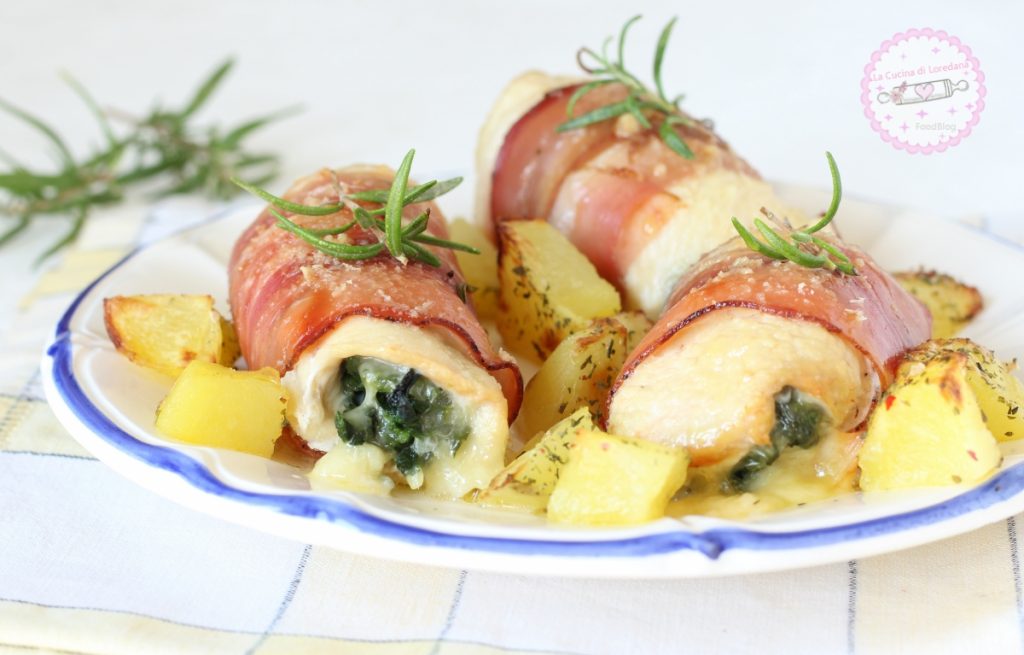 Hähnchenrouladen mit Spinat