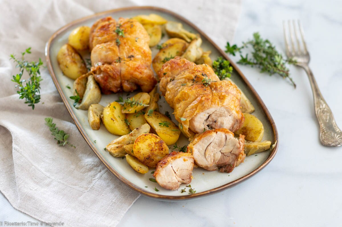 Hähnchenroulade in der Heißluftfritteuse