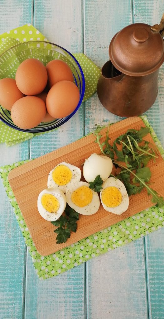 Hartgekochte Eier mit Luftfritteuse