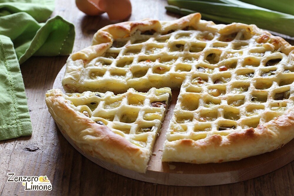 Herzhafte Torte mit Lauch und Käse