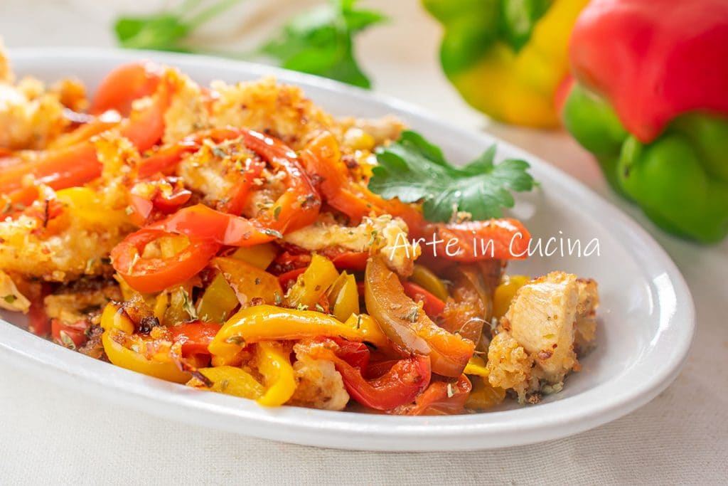 HÜHNCHENSTREIFEN mit Paprika