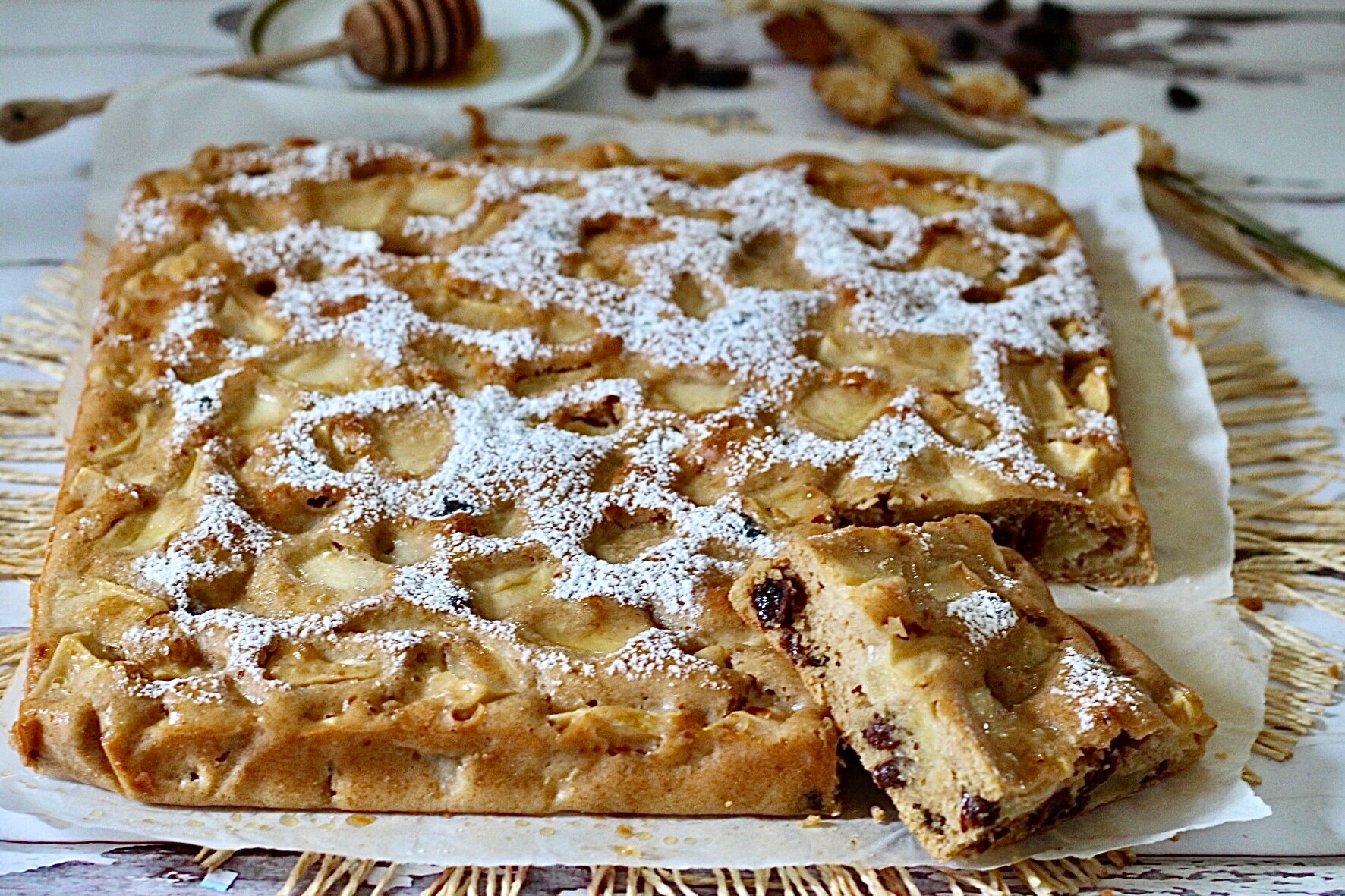 Apfel- und Rosinenkuchen ohne Schuldgefühle