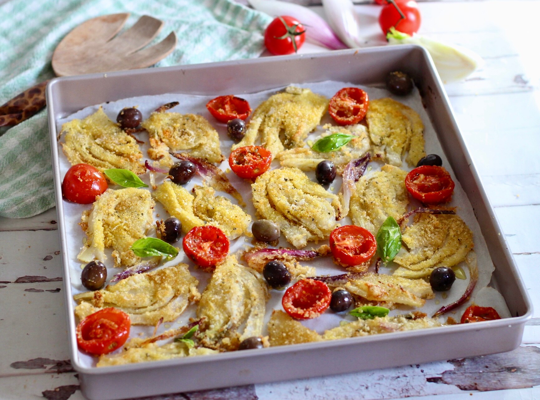 Fenchel und Zwiebeln auf mediterrane Art, die Beilage, die begeistert!