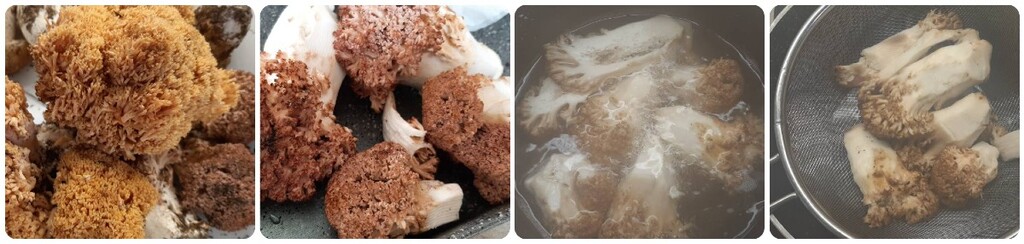 In Mehl gewendete und frittierte Pilze