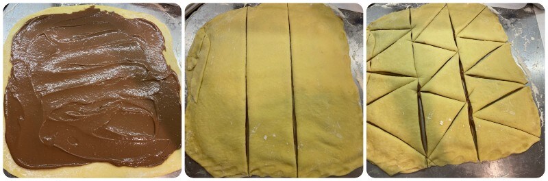 panbrioche Kuchen mit Schokoladencreme