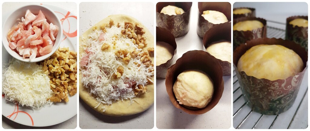 Die herzhaften Brioche Panettoncini mit Speck und Nüssen sind perfekt als Vorspeise oder als Tischdeko für die Weihnachtsfeiertage