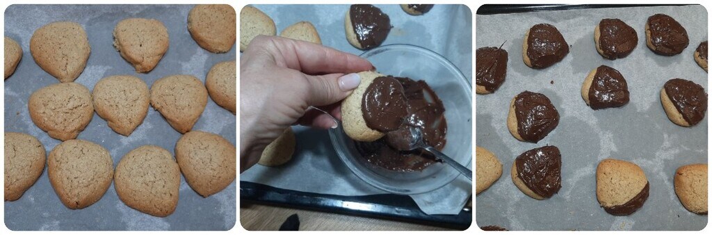 schokoladenüberzogene kastanienkekse