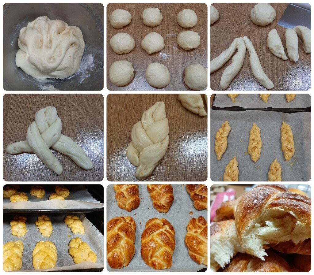 Orangen-duftende Brioche-Zöpfe
