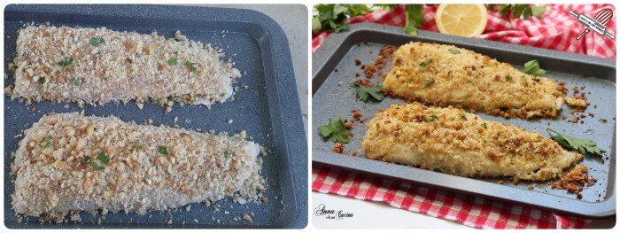 Backfisch mit Panade aus dem Ofen