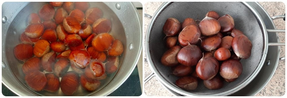 Kastanienpralinen mit Kakao