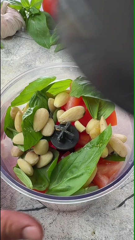 kalte Pasta mit Trapanesischem Pesto