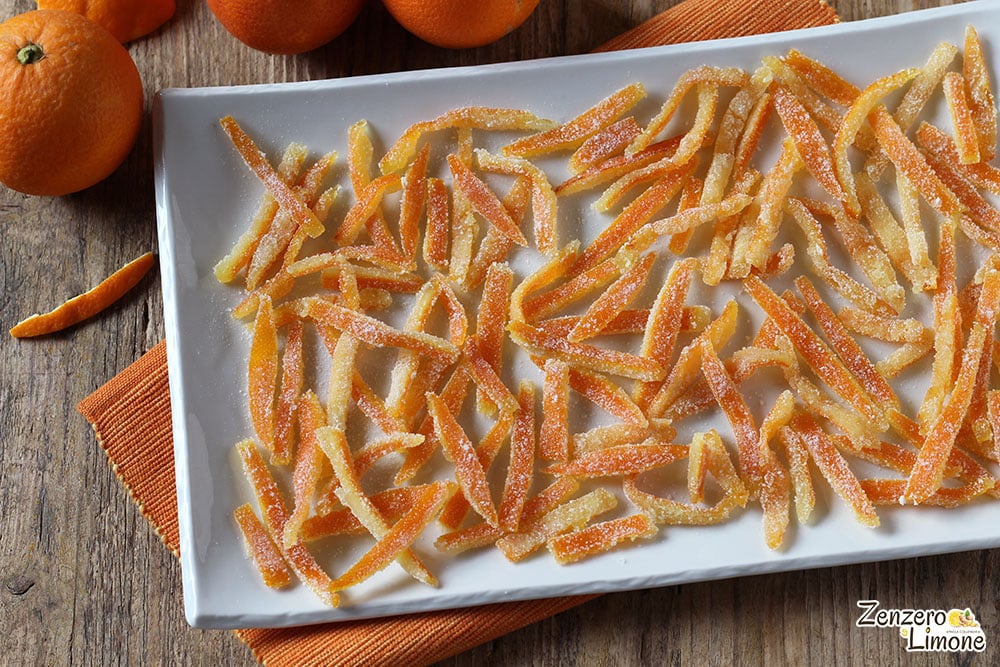 Kandierte Orangenschalen
