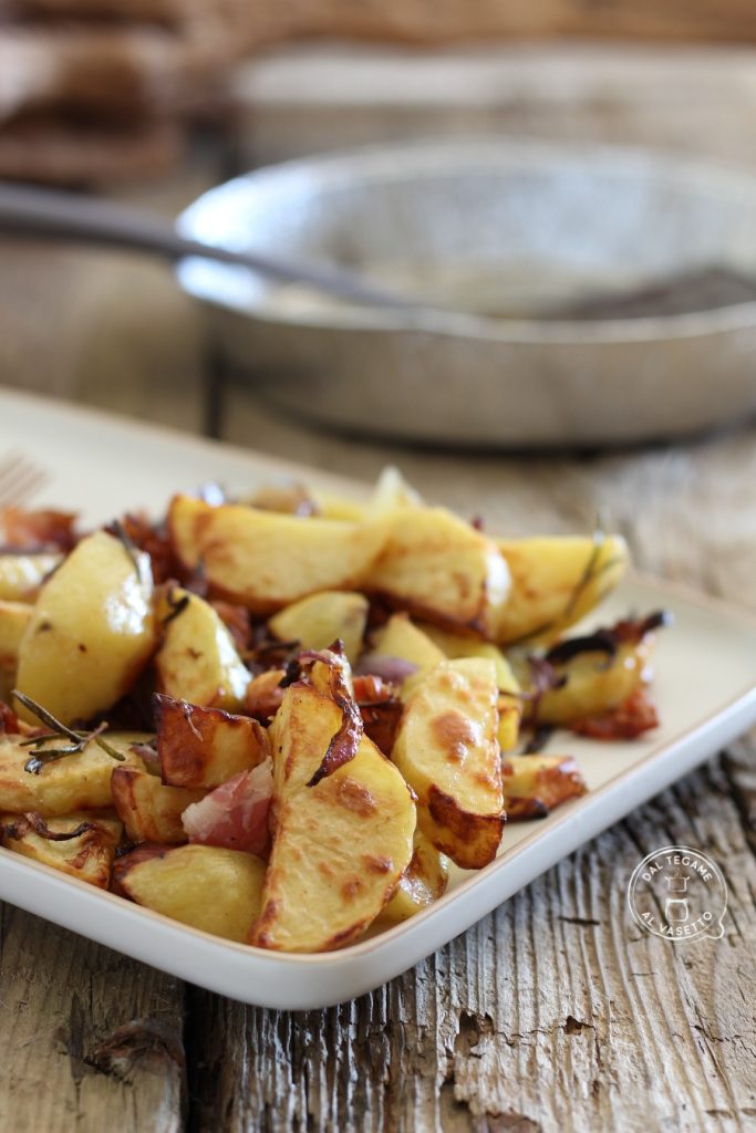 Kartoffeln mit Speck und Zwiebeln im Heißluftfritteuse