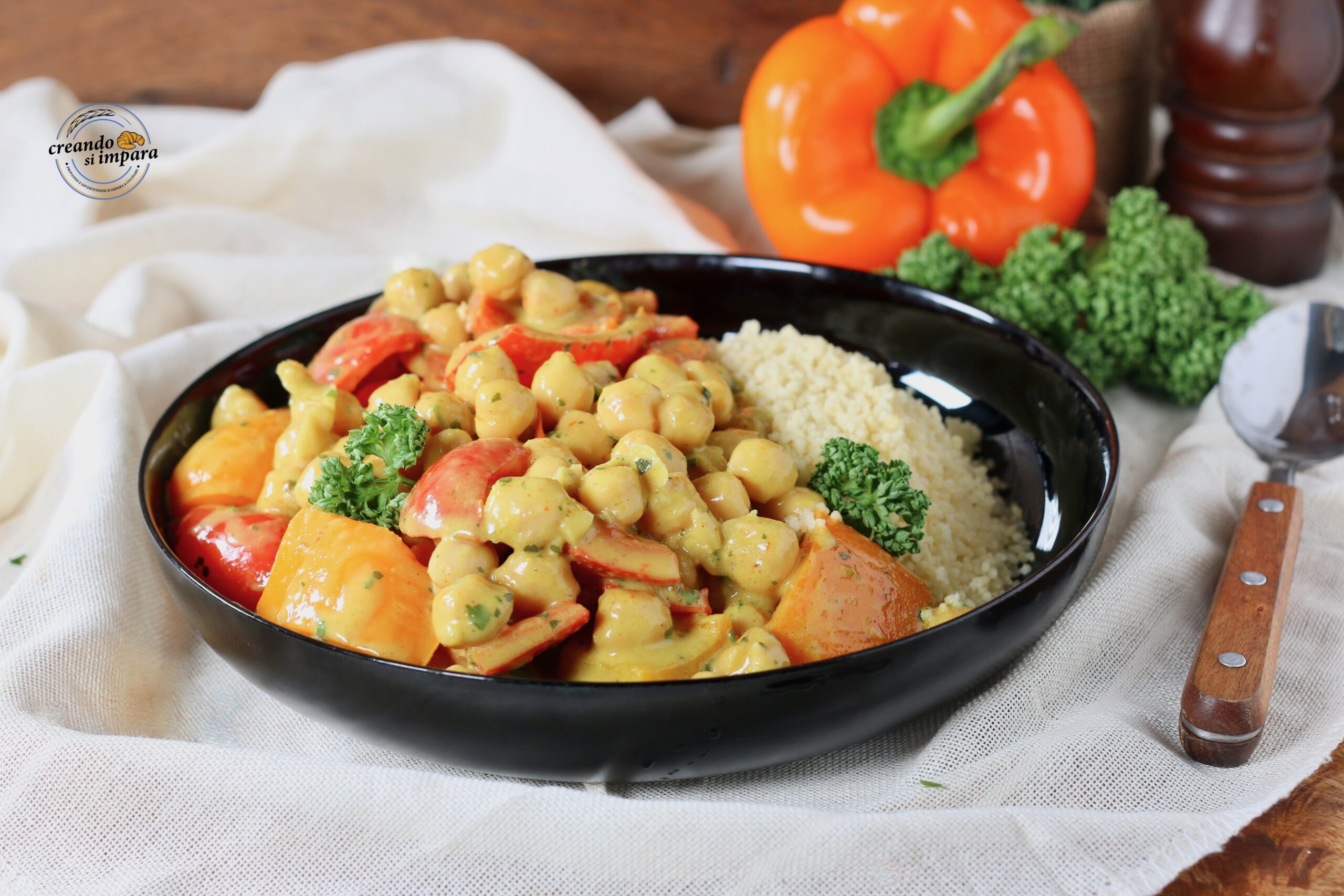 Kichererbsen-Curry mit Paprika