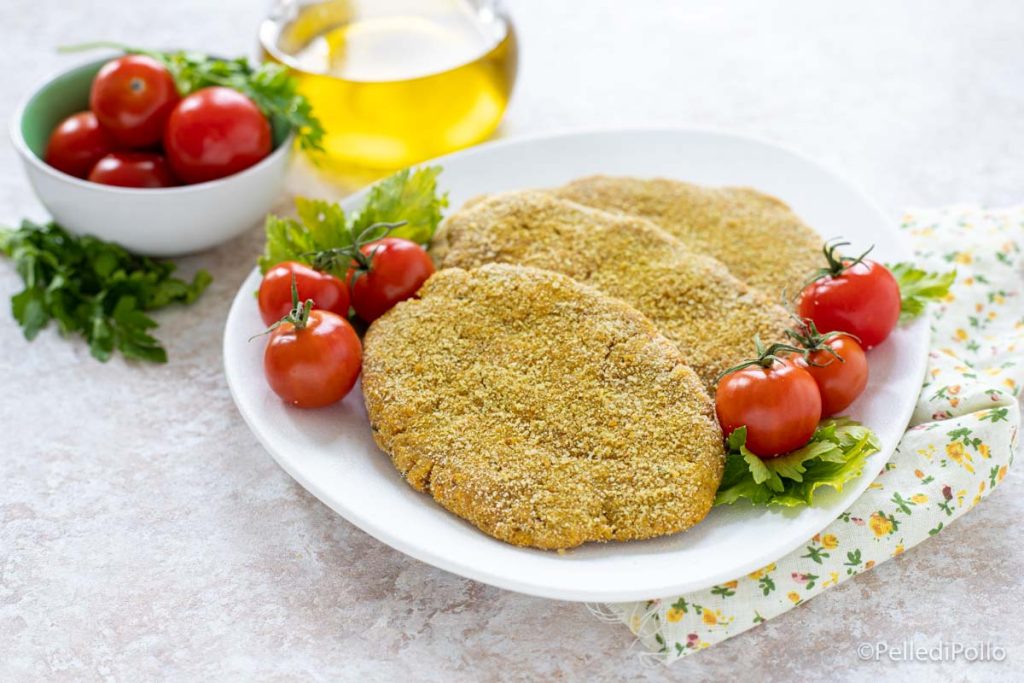 gebackene Kichererbsenschnitzel
