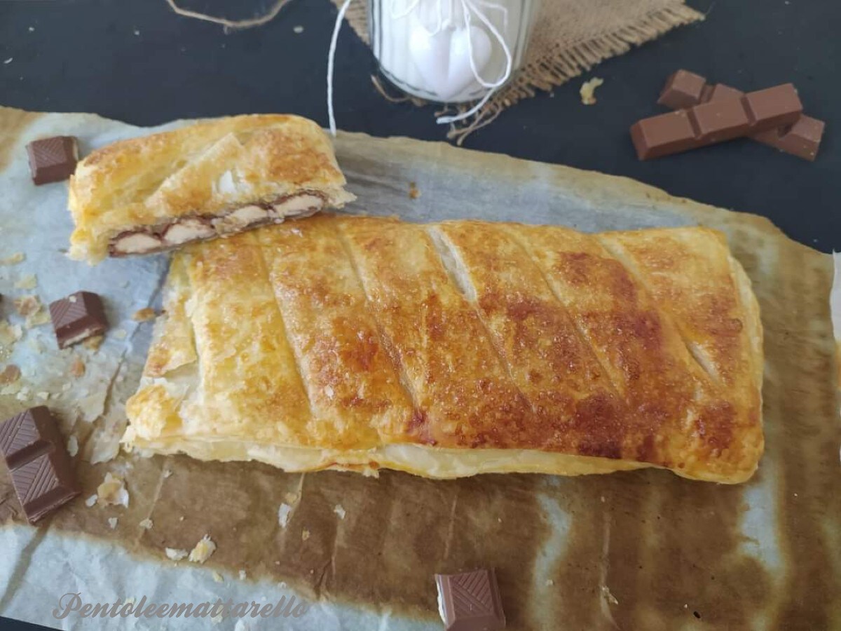 Blätterteig mit Kinder Riegeln