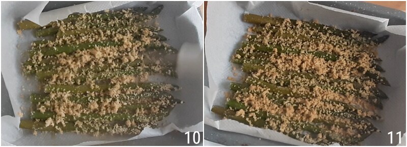 knuspriger Spargel aus dem Ofen einfaches schnelles und leckeres Rezept zum Kochen von Spargel mit Semmelbröseln 4 im Ofen backen