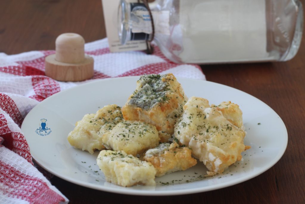 knuspriger Stockfisch in der Heißluftfritteuse