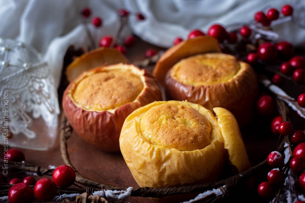 Einzelportion Kuchen im Apfel ohne Waage