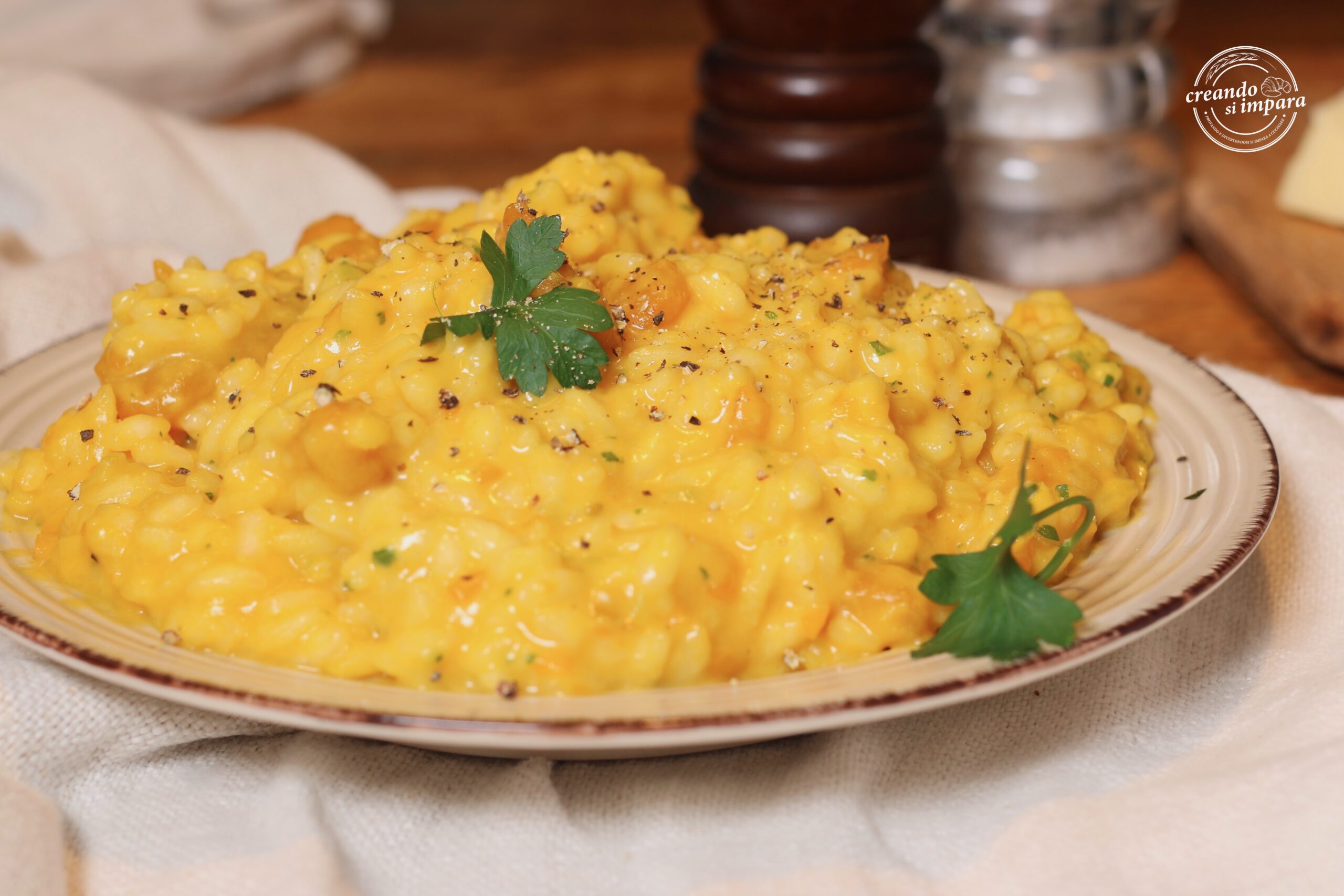 Kürbisrisotto mit Stracchino