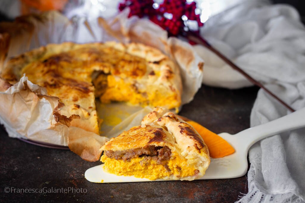 Kürbis-Ricotta-Kuchen mit cremigem Hamburger