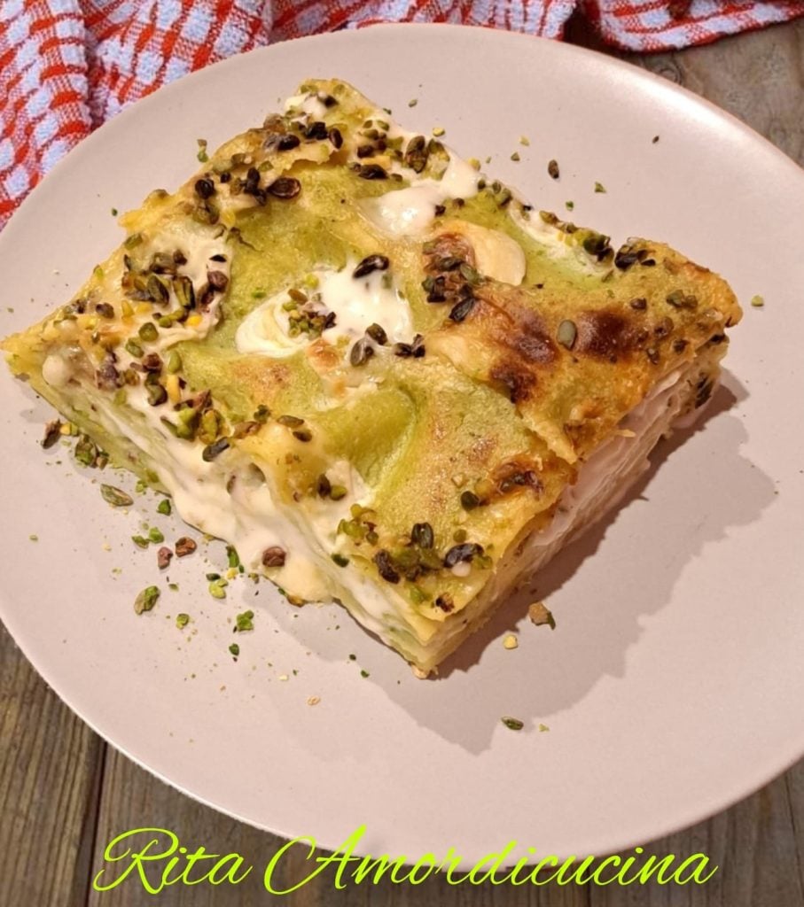 Lasagne mit Bronte-Pistazien