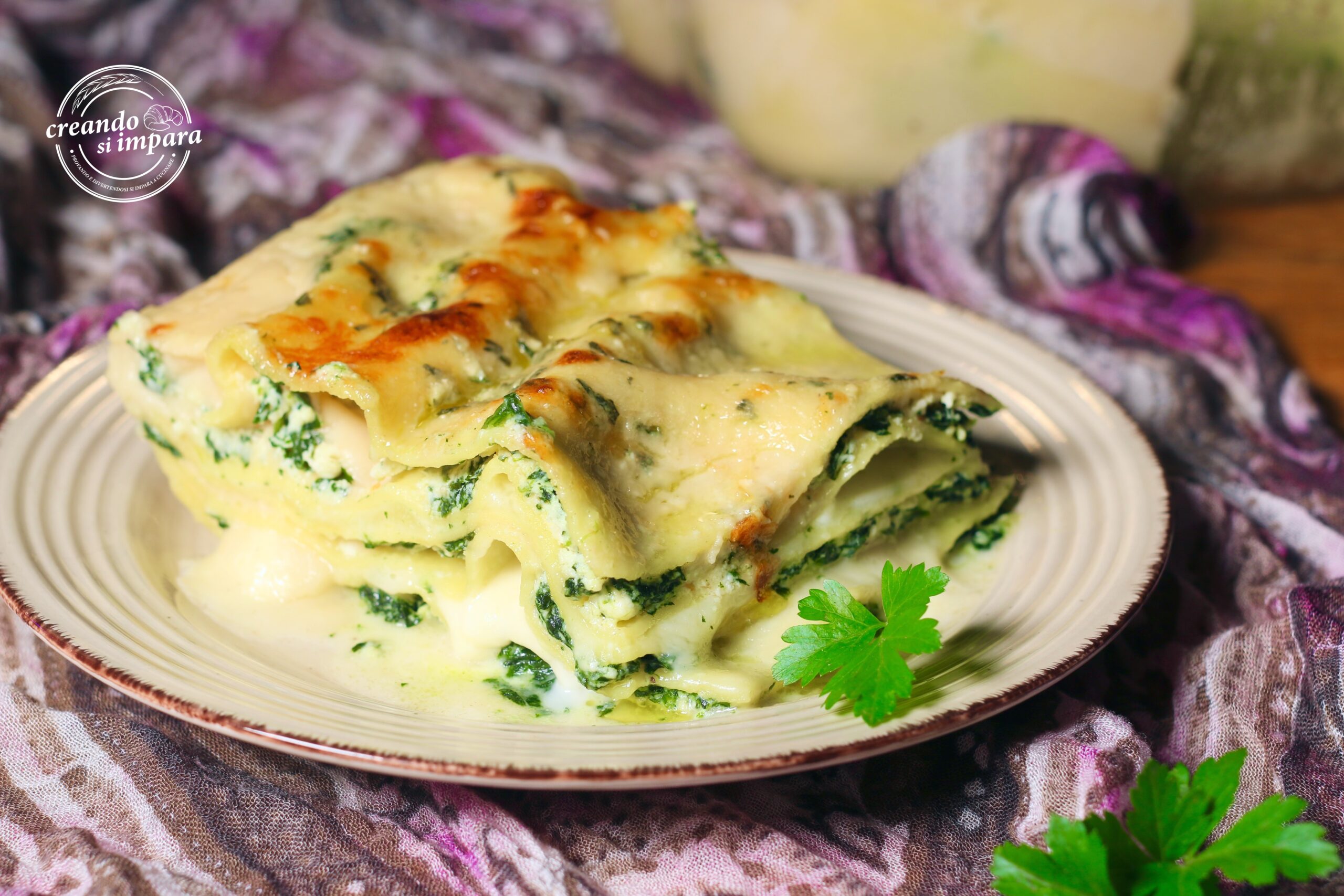 Lasagne mit Ricotta und Spinat