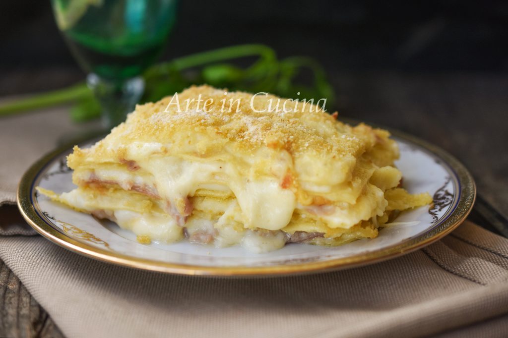 Lasagne mit rohem Schinken und Provolone vickyart arte in cucina