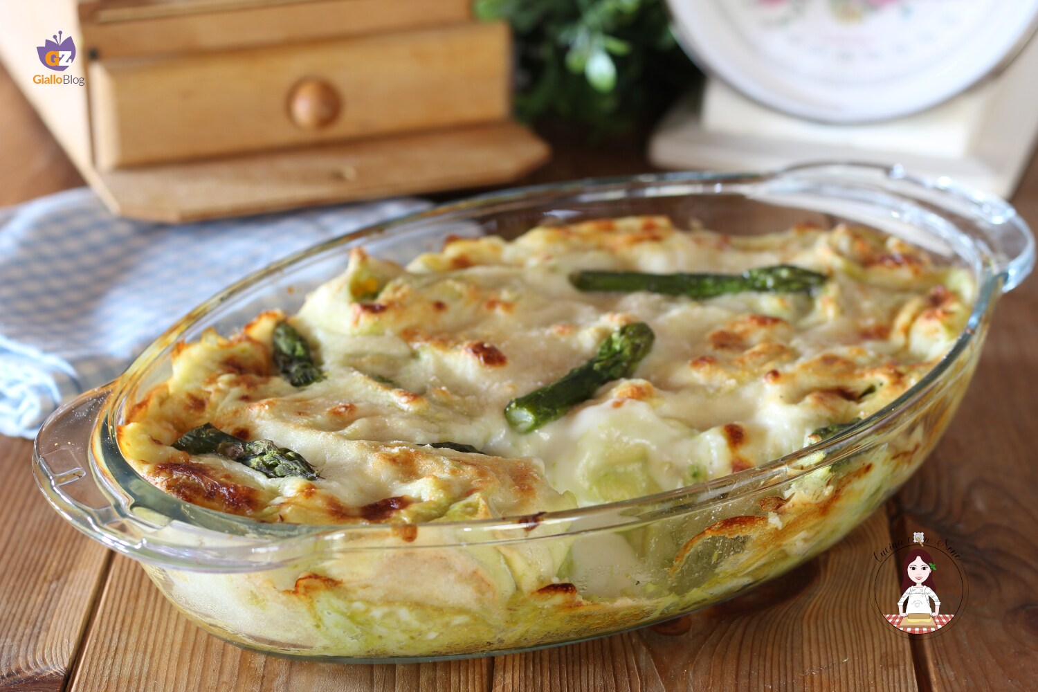 Lasagne-Schnecken mit Spargeln