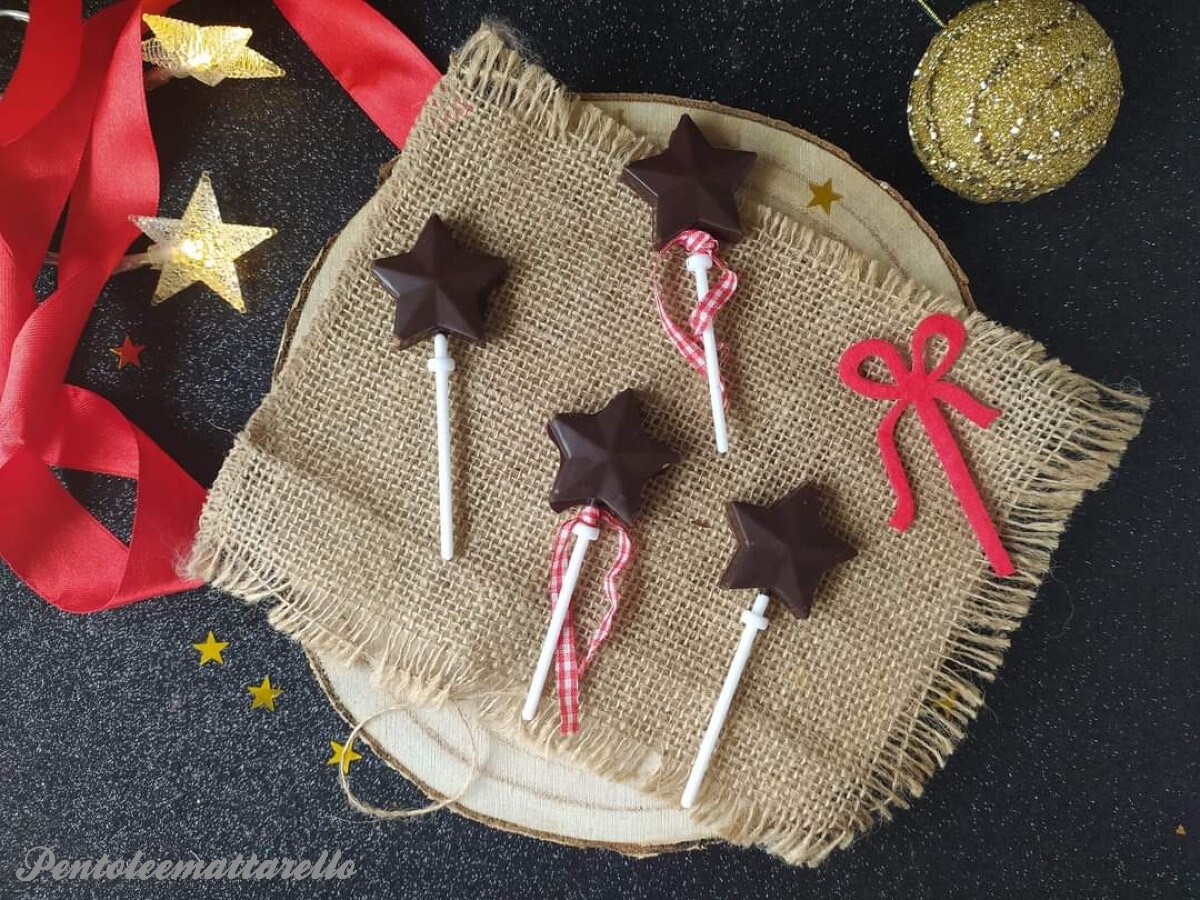 Weihnachtssterne mit Schokolade
